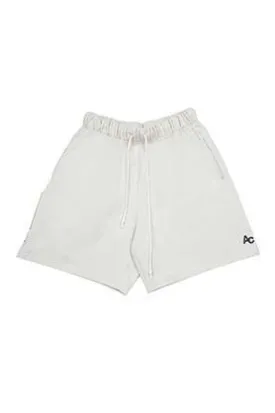 Unisex White High-Waisted Oversized Shorts