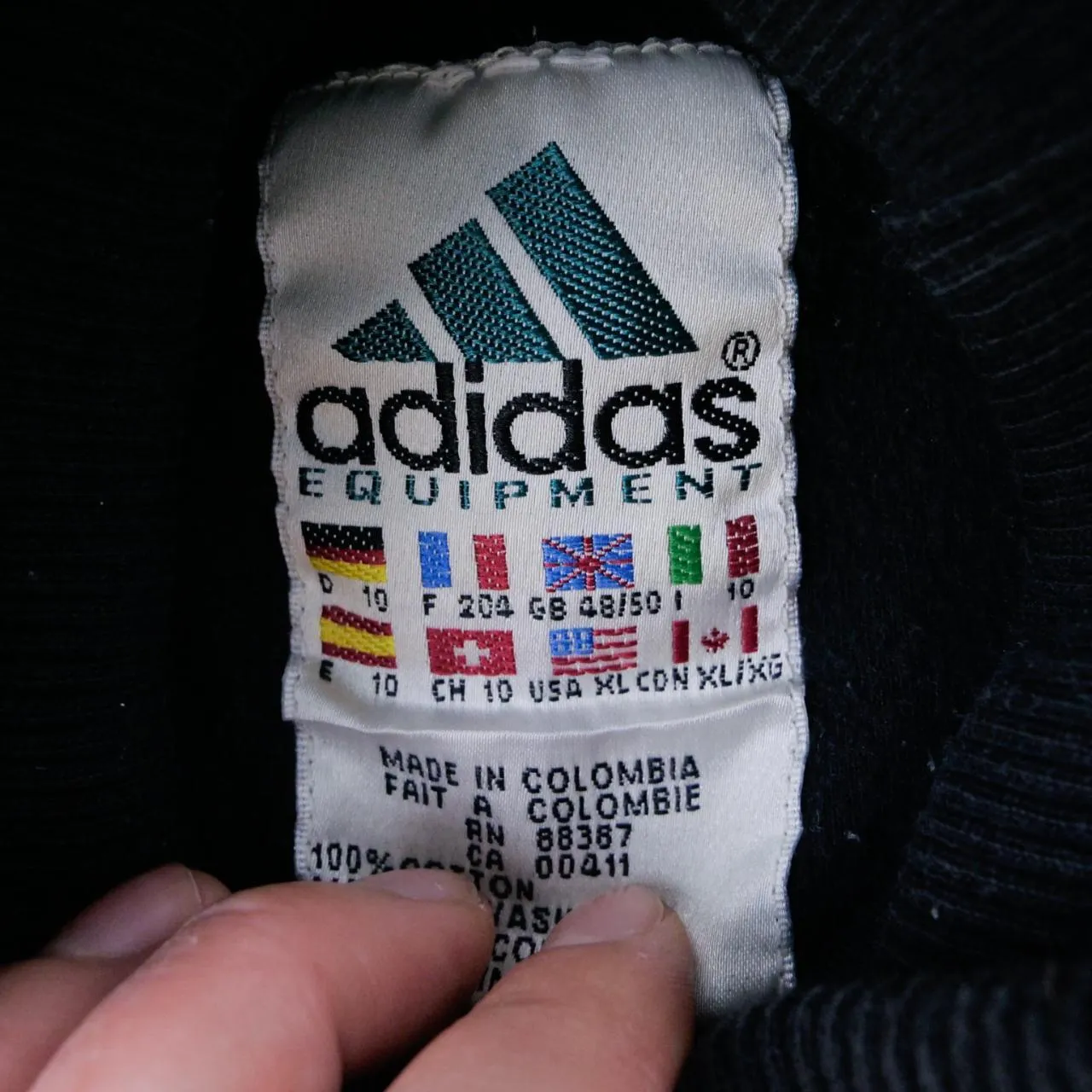 Vintage Adidas Equipment Turtleneck Jumper Size L