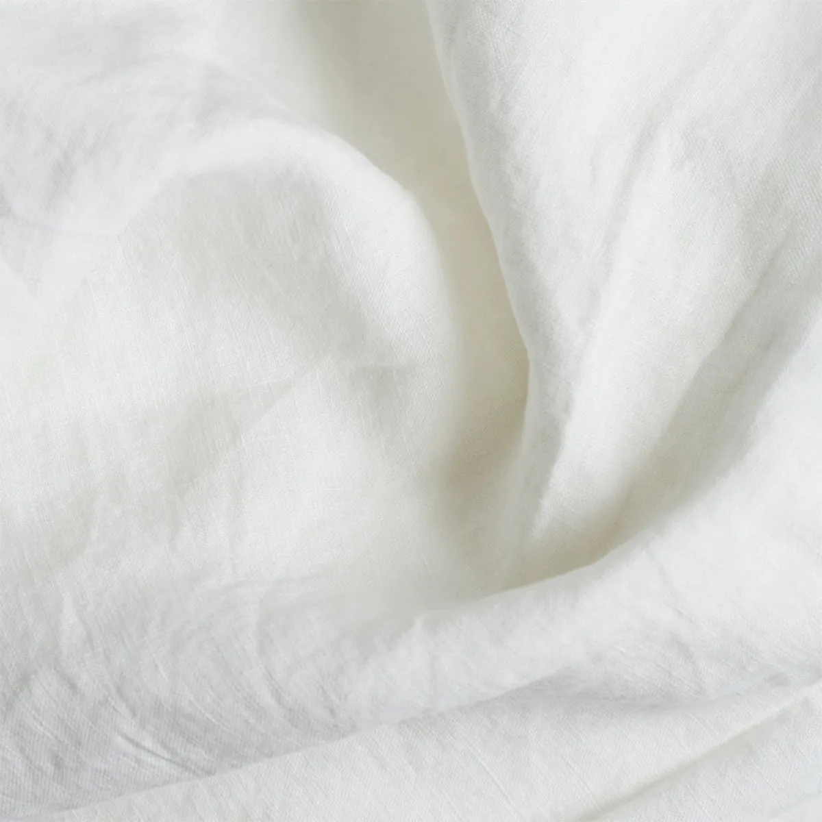 White Linen Blend Duvet Cover